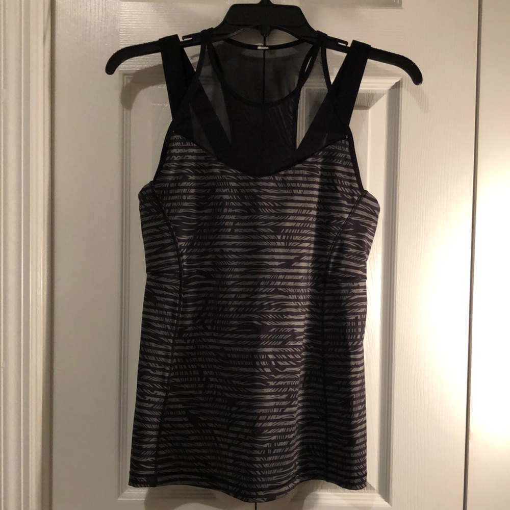 Black and gray Lululemon size 6 tank top